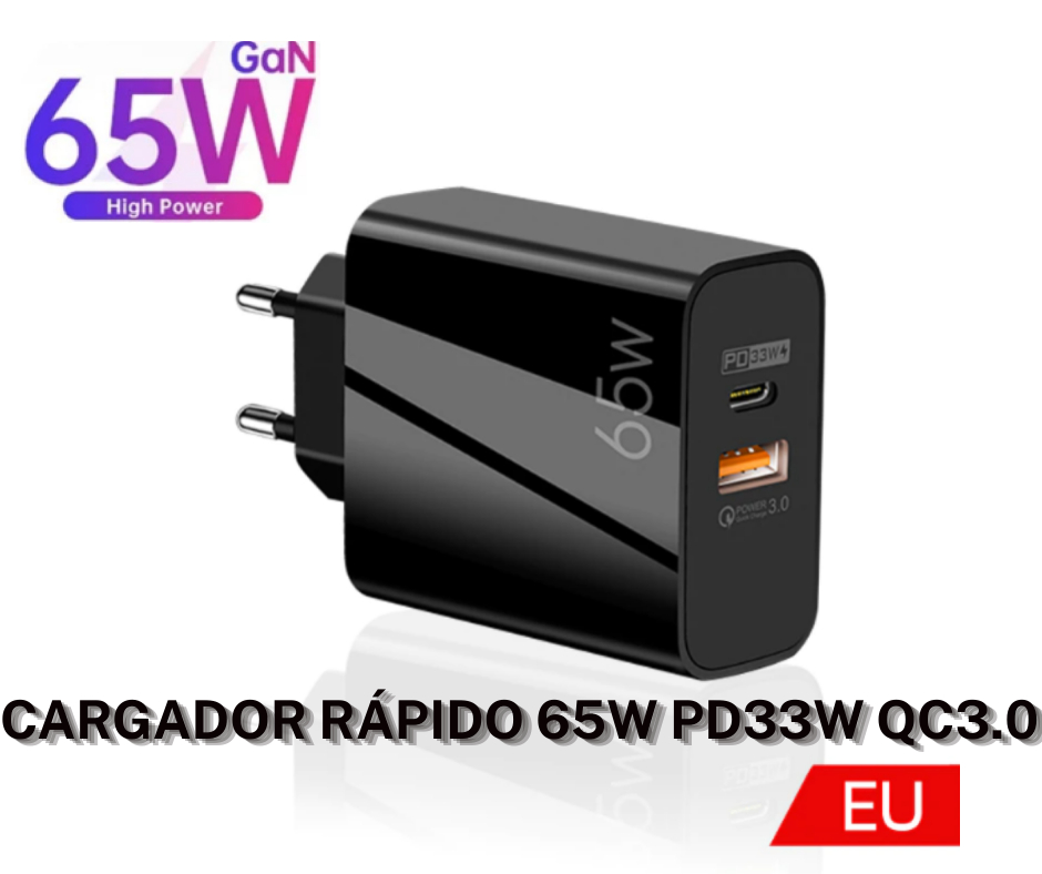 Cargador Rápido GaN 65W