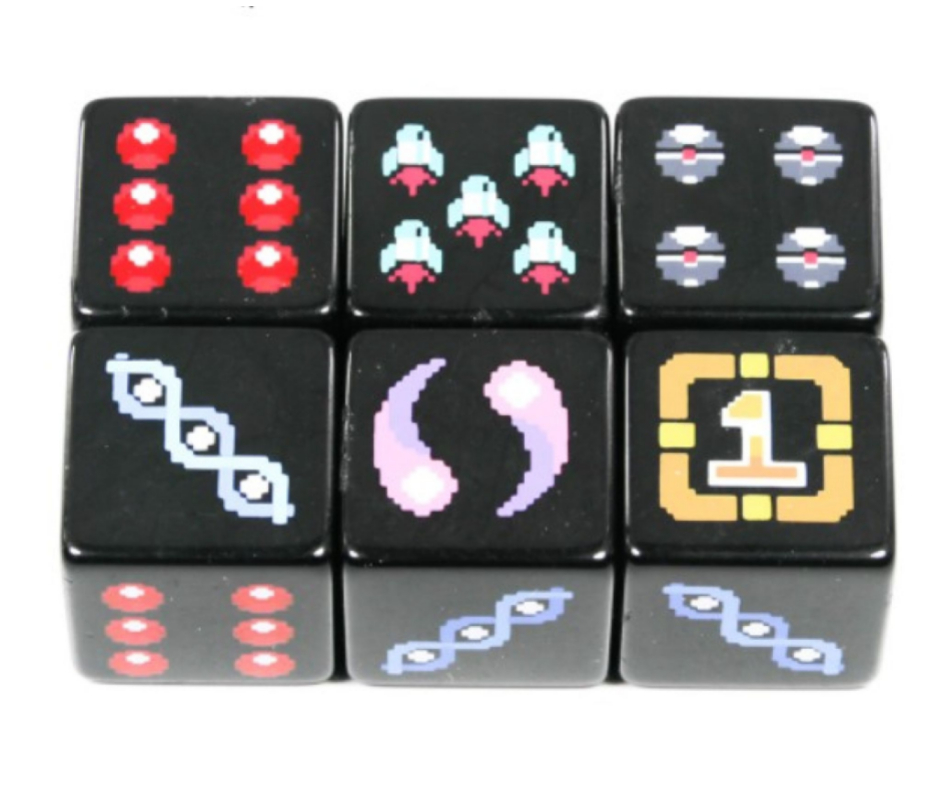 Dados Retro Arcade 8-Bit