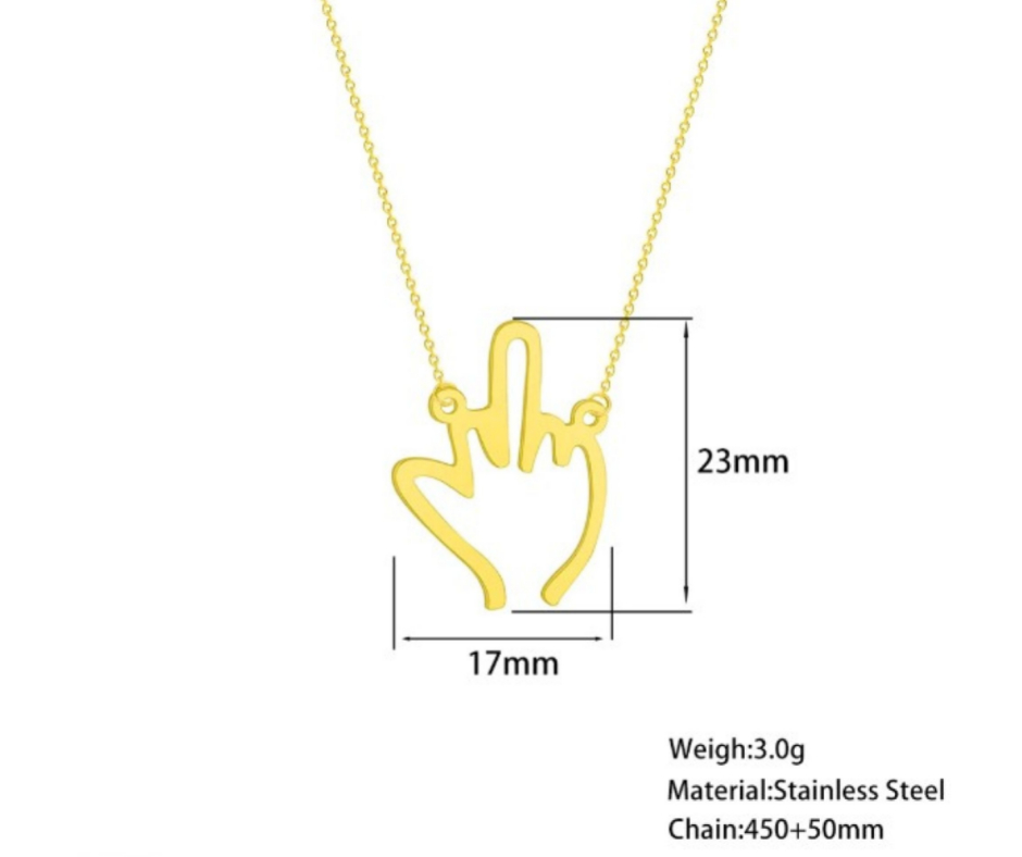 Collar con Gesto Irreverente