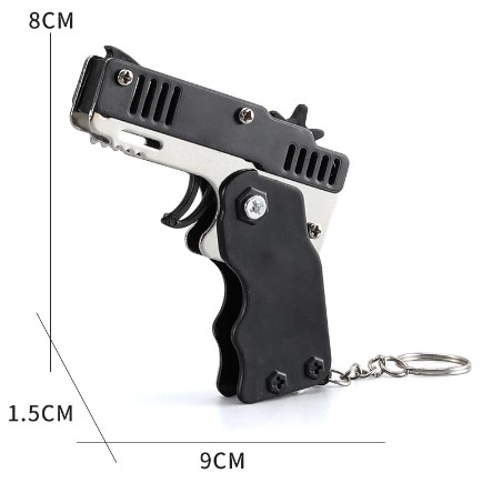 Pistola Plegable Lanza Elásticos 6 Tiros