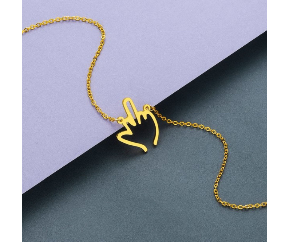 Collar con Gesto Irreverente