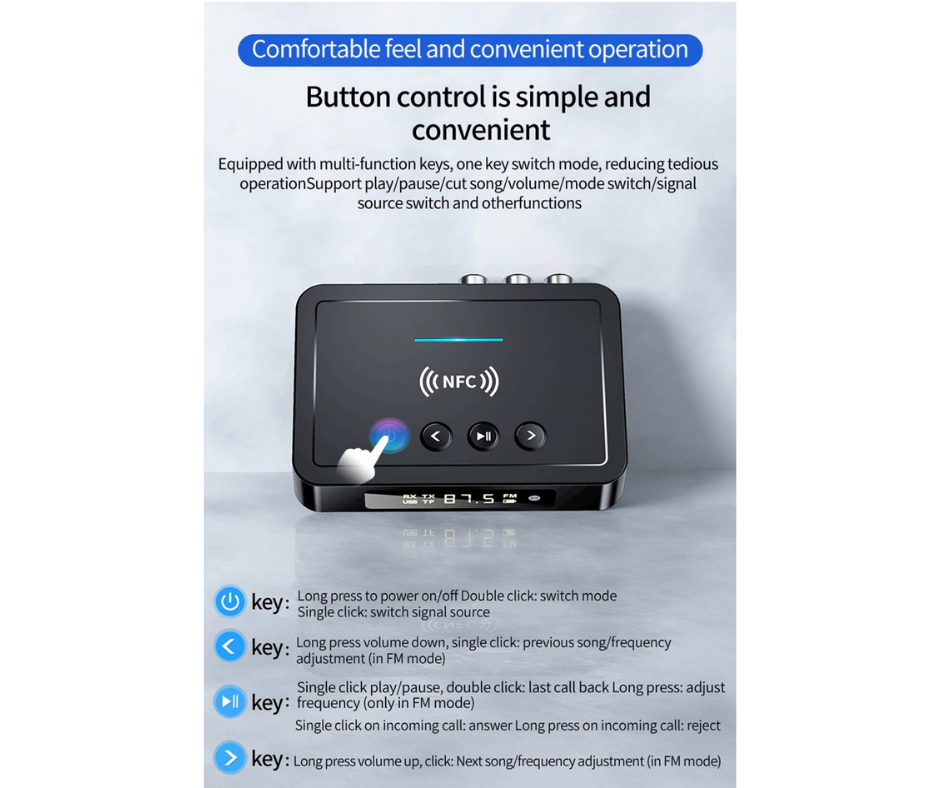 Adaptador Bluetooth Multifunción con NFC