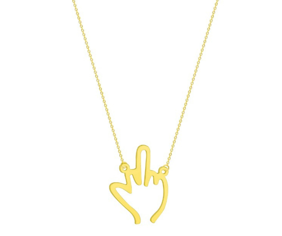 Collar con Gesto Irreverente