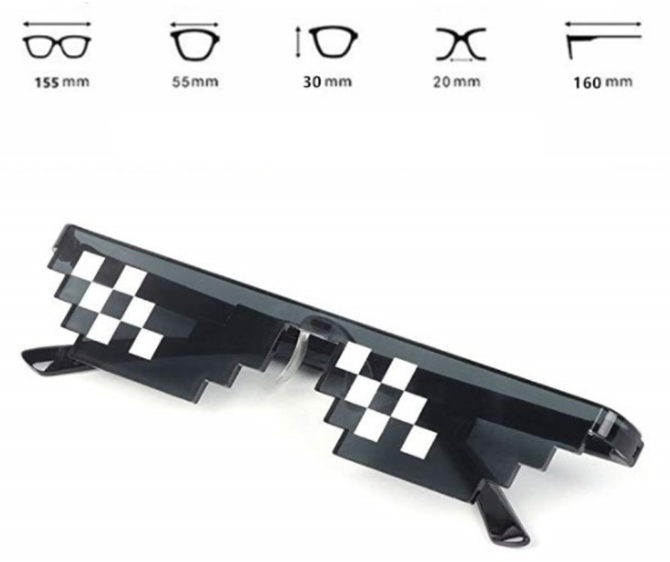 Lentes Pixelados 8 Bit