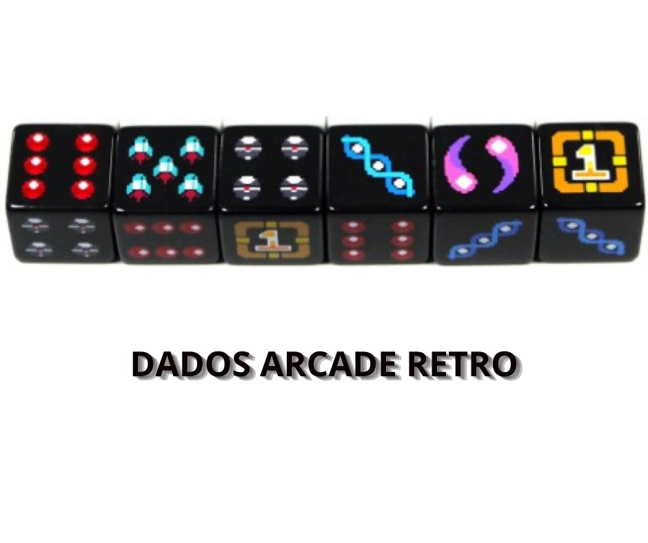 Dados Retro Arcade 8-Bit